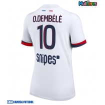 Camisa de Futebol Paris Saint-Germain Ousmane Dembele #10 Equipamento Secundário Mulheres 2025-26 Manga Curta